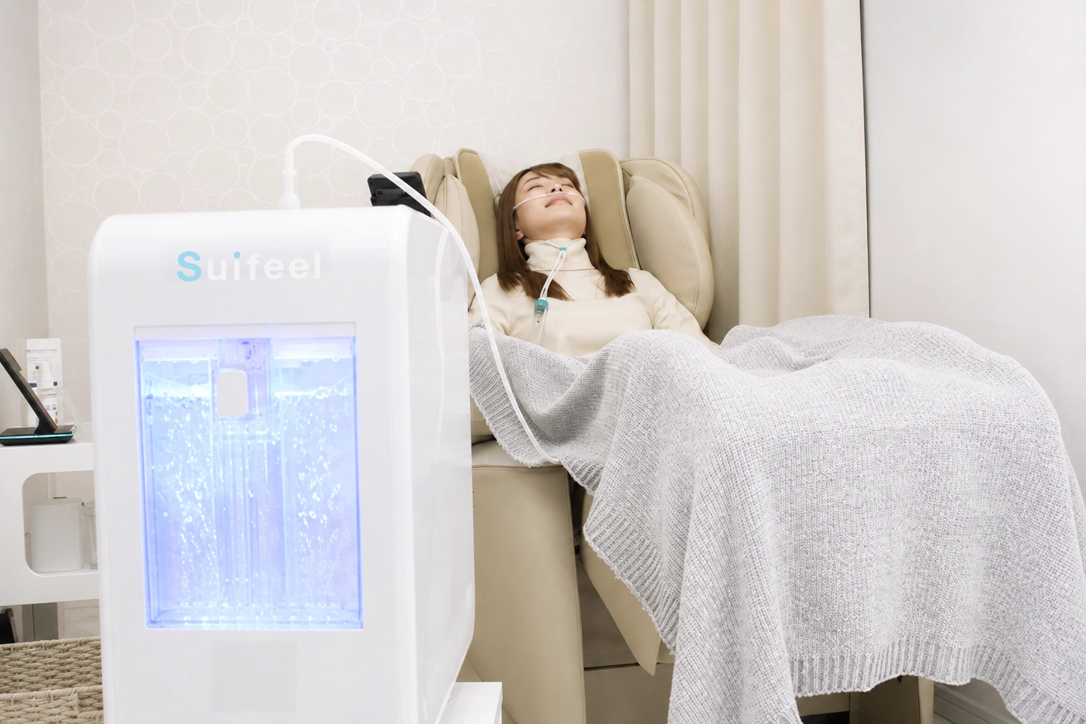 IASOの清潔で落ち着いた水素吸入専用個室